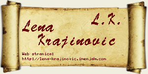 Lena Krajinović vizit kartica